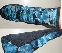 camo spearfishing sock